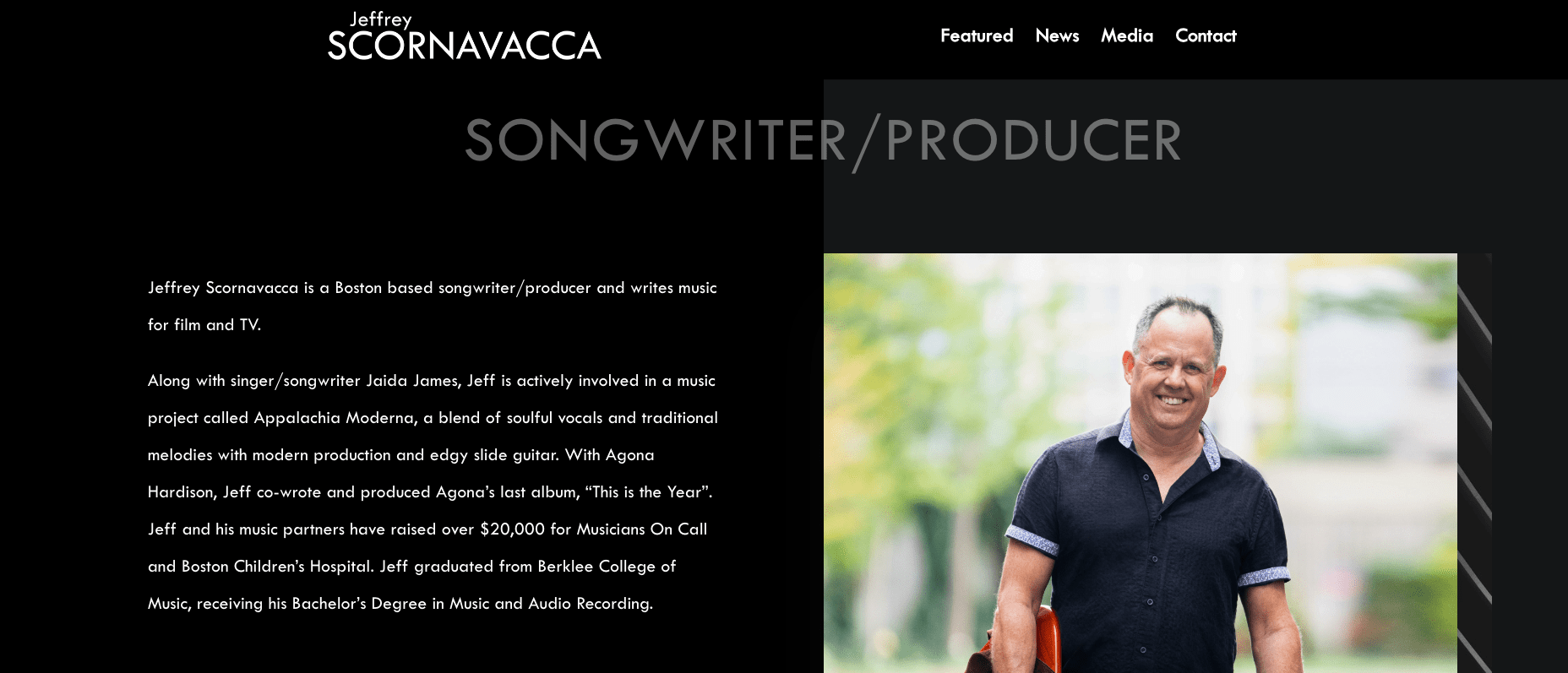 Jeffrey Scornavacca Music - Website Designs By Lisa